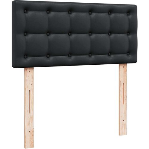 VidaXL Otomanski okvir kreveta s madracem crni 90x190 cm umjetna koža Slike