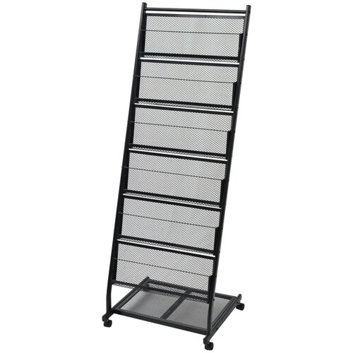 vidaXL Stojalo za Revije 47,5x43x133 cm Črne Barve A4 Cene