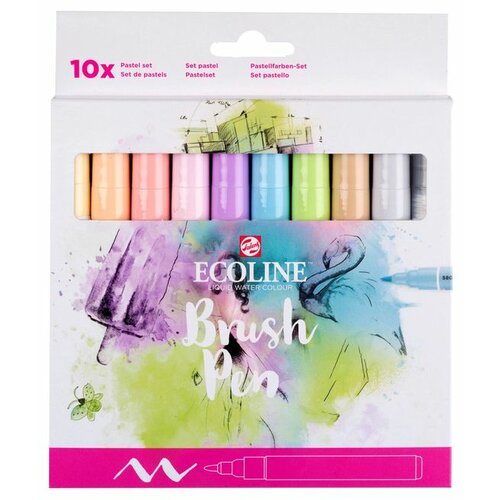  akvarel olovke ecoline brush pen pastel 10 kom Cene