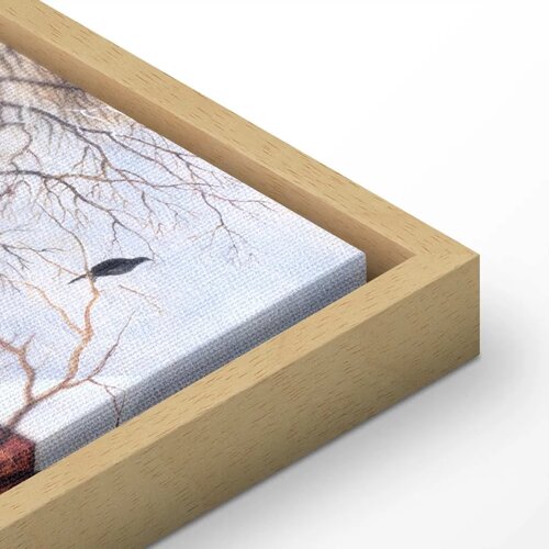  Slika - Pieter Bruegel the Elder &amp;ndash; Winter Landscape with Birdtrap 60x40 U prirodnom drvenom okviru Slike