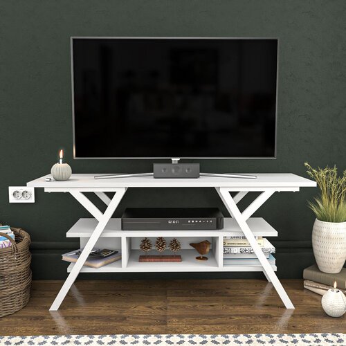 HANNAH HOME Hanah TV ormarić Minerva, 120x35x55 cm, bijeli Cene