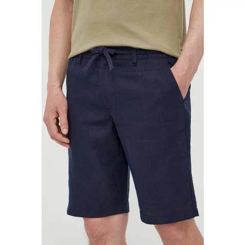 United Colors Of Benetton Lanene kratke hlače boja: tamno plava