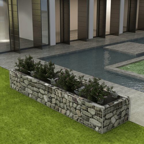 vidaXL Visoka greda gabion jeklo 360x90x50 cm Cene