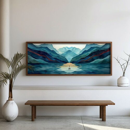 WALLXPERT FAH183-120 Multicolor Decorative Framed MDF Painting Cene