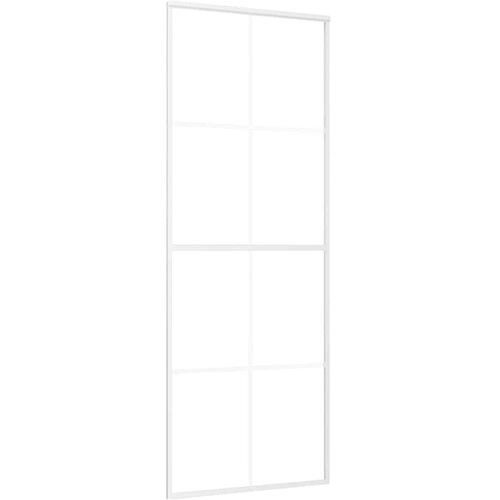  Klizna vrata od mutnog stakla ESG i aluminija 76x205 cm bijela Slike
