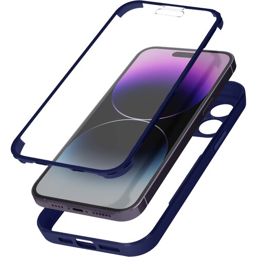 AVIZAR Ovitek iPhone 14 Pro, zadnji del iz pleksiglasa z Svetlomodra obroba, (20616839) Cene