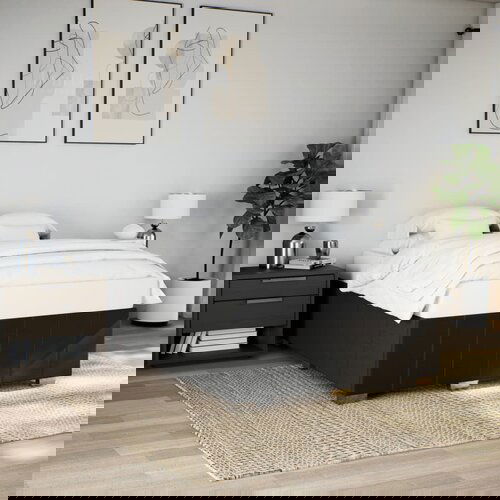 VidaXL Okvir za krevet bez madraca crni 140x200 cm od tkanine Slike