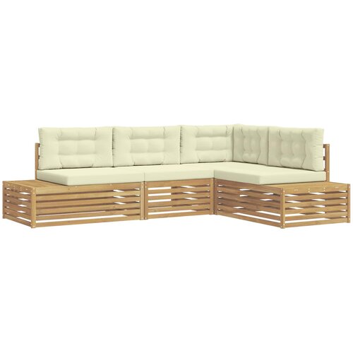  5 pcs Set vanjskih sofa Bijela Slike