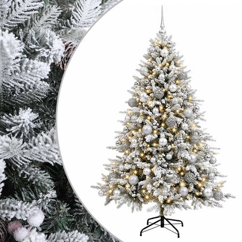  Umjetno božićno drvce s kuglicom 210 cm 300 LED lampica Slike