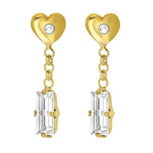  Ženske victoria cruz san valentin crystal zlatne mindjuŠe sa swarovski belim kristalima ( a3737-07dt ) Cene