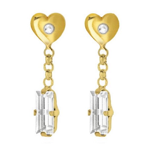 Ženske victoria cruz san valentin crystal zlatne mindjuŠe sa swarovski belim kristalima ( a3737-07dt ) Slike