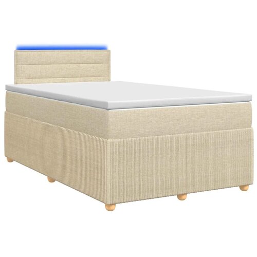  Boxspring krevet s madracem Krem 120 x 190 cm Tkanina - Krem 120 x 190 cm Dizajn linija Slike