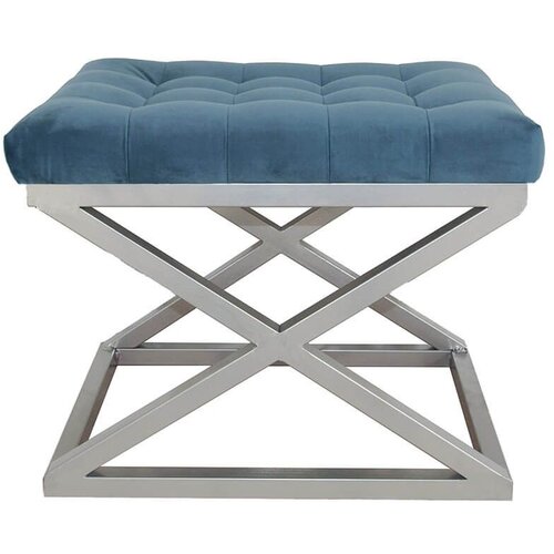 Atelier Del Sofa Capraz - Silver, Blue SilverBlue Pouffe Cijene