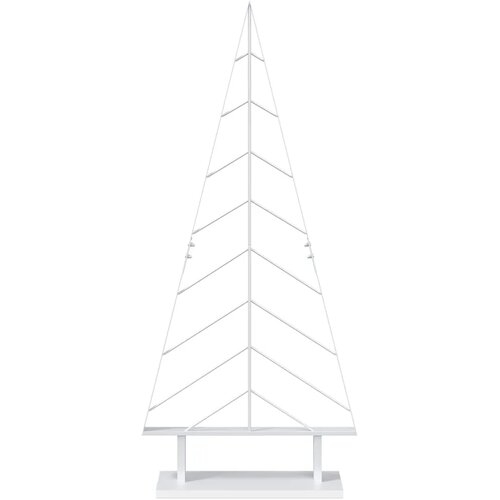  Metalno božićno drvce sa stalkom KUOPIO 125 cm Čelik Bijela - Bijela 125 cm Slike
