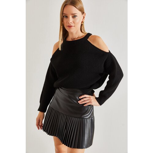 Bianco Lucci Women's Open-Shoulder Knitwear Sweater Cene
