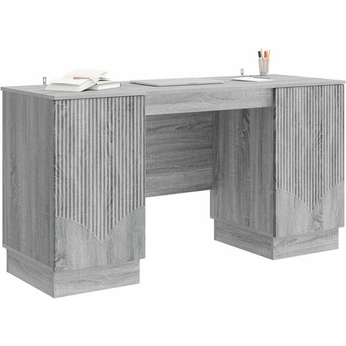  Stol Siva sonoma 142,5 x 50 x 75 cm Konstruirano drvo Slike