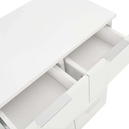 VidaXL Komoda visoki sjaj bijela 60 x 35 x 80 cm od iverice Slike