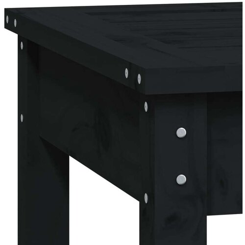 VidaXL Vrtna klupa crna 109x44x45 cm od masivne borovine Slike