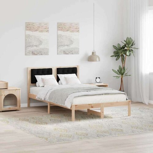  Konstrukcija postelje z vzglavjem Črna 135 x 190 cm blago, (5000084271) Cene