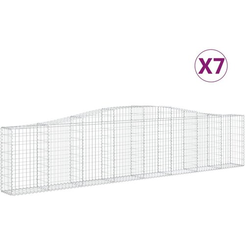  Lučne gabionske ko&amp;scaron;are 7 kom 400x30x80/100 cm pocinčano željezo Slike