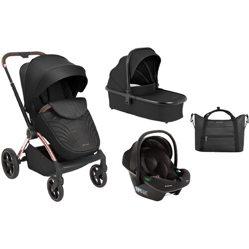 Kikka Boo kolica KARA black set 3in1 sa tvrdom korpom i autosedištem I-PRIME I-SIZE black Cene