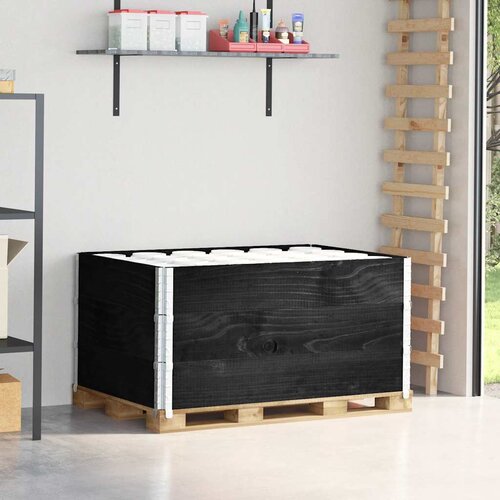  Okviri za palete 3 kom crni 120 x 80 cm od masivne borovine Cene