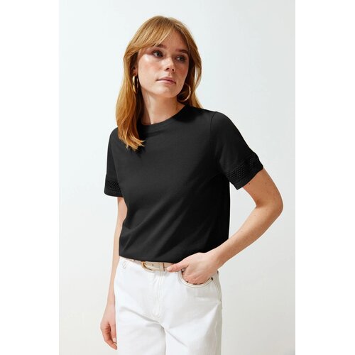 TRENDYOLMILLA Ženska majica TWOSS24TS00048, Crna Cene