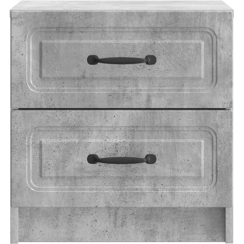  Noćni ormar s ladicama 2 pcs Betonska siva 43 x 34,5 x 44,5 cm Slike