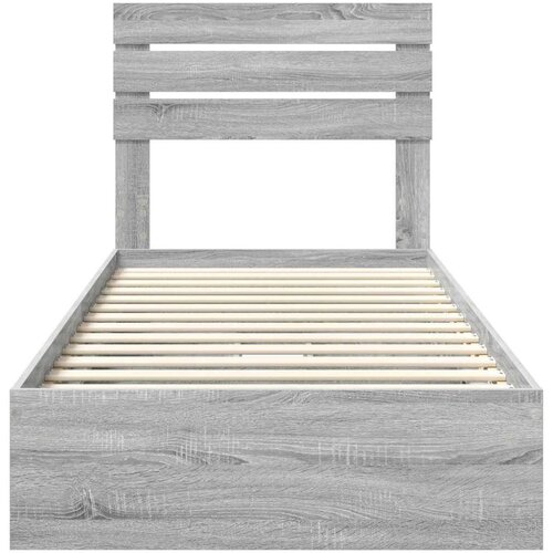  Okvir za krevet Siva Sonoma 90 x 190 cm Konstruirano drvo Slike