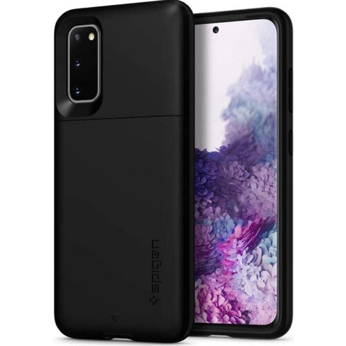 Spigen zaščitni ovitek "slim armor cs - črni" za samsung galaxy S20 - z žepom za kartice Cene