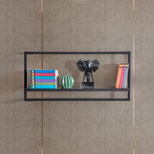 Hanah home yatay - black black wall shelf Cene