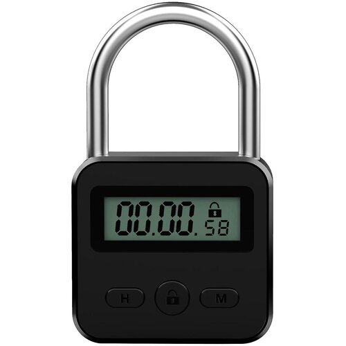 Venisymlis Kovinska Časovna Ključavnica Lcd Čas 99 Ur Max Timer Usb Timer Ključavnica, Črna, (22124786) Cene