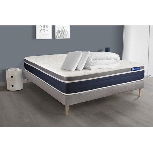 ACTISOM Kompletni paket za posteljo - Vzmetnica 180x200 cm + vzmetnica z letvami (v kompletu) + 2 vzglavnika + odeja - Actiflex Confort, (21613697) Cene