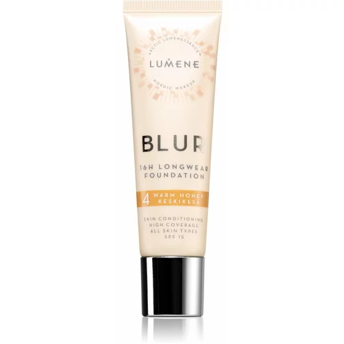 Lumene Nordic Makeup Blur dugotrajni puder SPF 15 nijansa 4 Warm Honey 30 ml