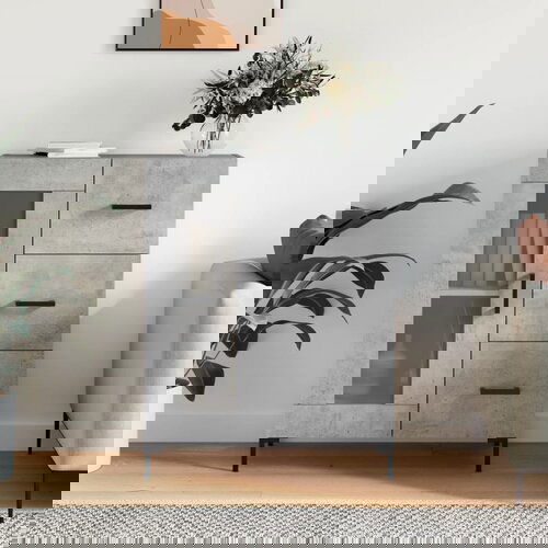 vidaXL Komoda siva boja betona 69,5x34x90 cm od konstruiranog drva Cijene
