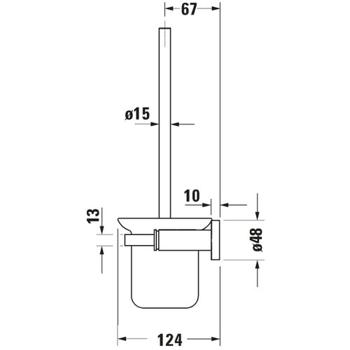 Duravit 99274600 - zidna wc četka d-code, mat crne boje Slike