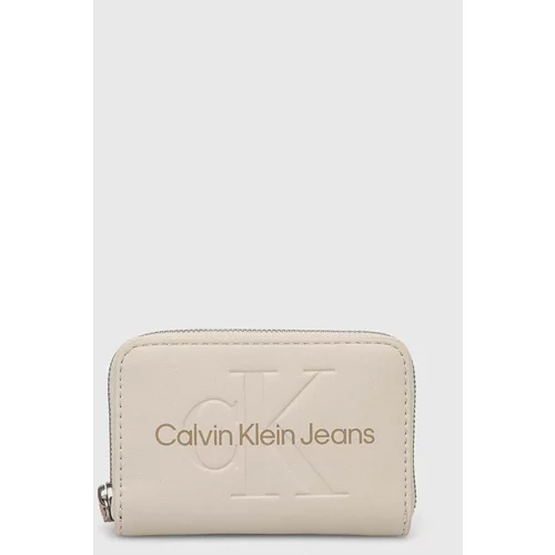 Calvin Klein Jeans Denarnica ženska, bež barva, K60K612255