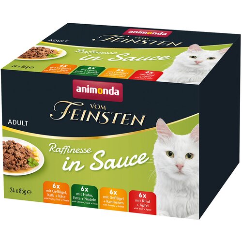 Animonda Mešano pakiranje vom Feinsten Adult Raffinesse v omaki - Varčno pakiranje: 24 x 85 g Cene