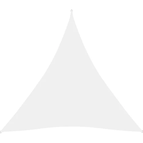 vidaXL Senčno jadro oksford blago trikotno 4,5x4,5x4,5 m belo, (20729545)