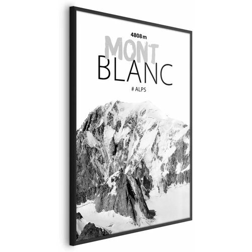  Plakat Mont Blanc 29.7x42 Crni okvir Cene