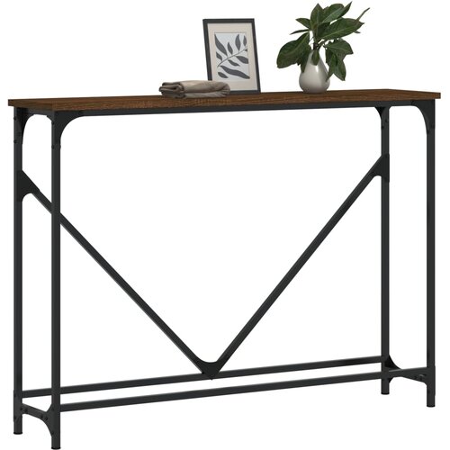  Konzolni stol boja hrasta 102 x 22,5 x 75 cm konstruirano drvo Slike