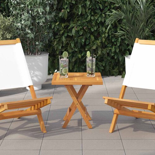  Četvrtasta stolna ploča 50x50x2,5 cm od masivne tikovine Slike