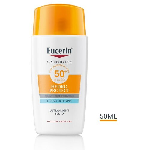 Eucerin hydro-protect ultralagani fluid za zaštitu lica od sunca spf 50+, 50 ml Slike