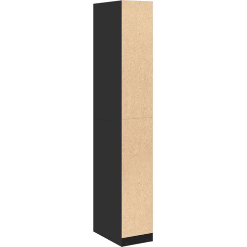  Ormar crni 30 x 50 x 200 cm od konstruiranog drva Slike