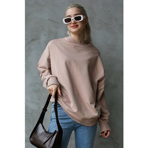 Madmext Sweatshirt - Pink - Oversize Slike