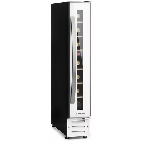 Klarstein Vinovilla 7, built-in, Uno Quartz, vgraden hladilnik za vino, belo steklo, nerjaveče jeklo