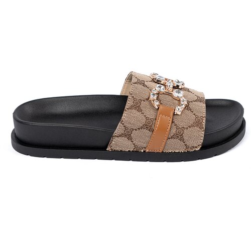 SEASTAR Black and brown flip-flops with decoration Cene
