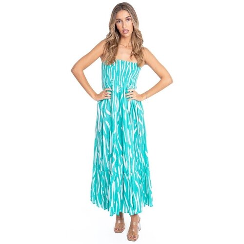 Isla Bonita By Sigris Dolge obleke Dolga Midi Obleka Zelena Slike