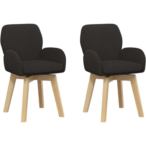 vidaXL Vrtilne jedilne stole 2 pcs Boucl&eacute; Črna 54 x 58 x 87 cm, (5000296917) Cene