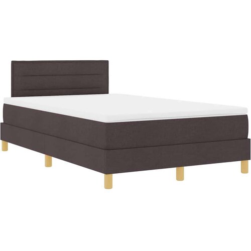  Boxspring krevet s madracem Tamno smeđa 120 x 190 cm tkanina Slike